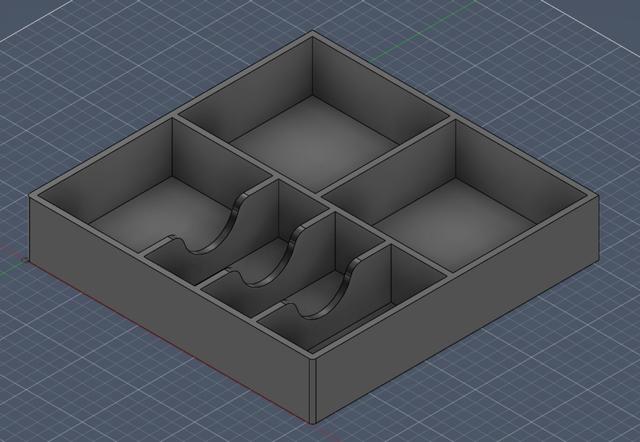 Junk drawer inserts 3D model thumbnail