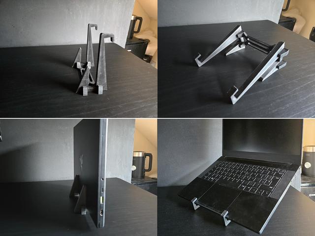 Dual Mode Laptop stand (Vertical or Diagonal) 3D model thumbnail