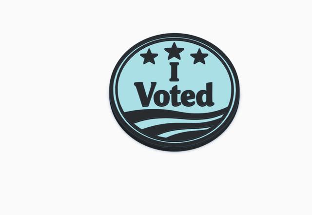 I Voted Coaster 3D model thumbnail