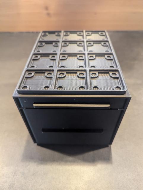 Gridfinity chest with 2 drawers 3x4x13 3D model thumbnail