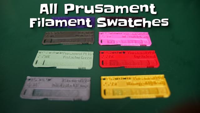 Prusament filament swatches / samples 3D model thumbnail