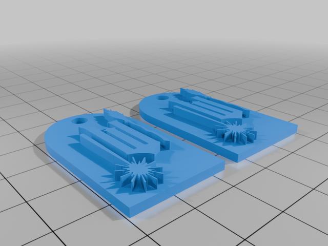Wicked the Movie Earrings 3D model thumbnail