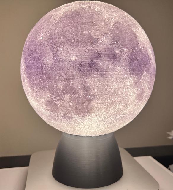 Moon Lamp Stand Bayonet Podest (E26/27 bulb) 3D model thumbnail