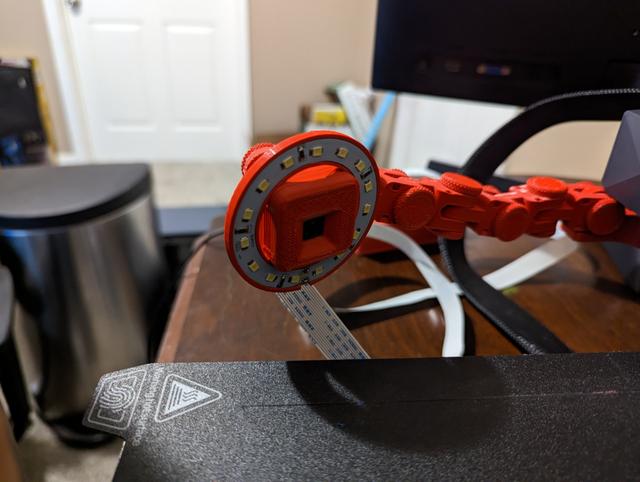 Raspi Cam Back Ball Mount Light Ring 3D model thumbnail