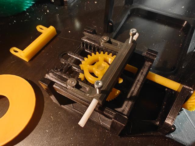 Bambu filament winder / spooler updates (axle, guide, centering disks) 3D model thumbnail