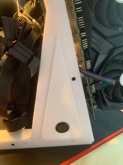 19mm Power Button Mount Plate for Open Frame Micro ATX 3D model thumbnail