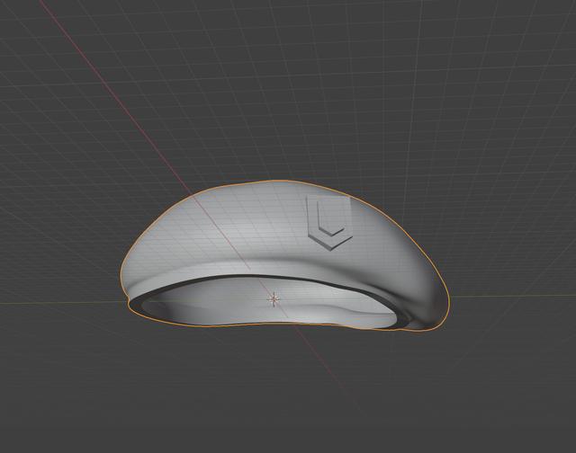 Simple 1/12 scale beret. 3D model thumbnail
