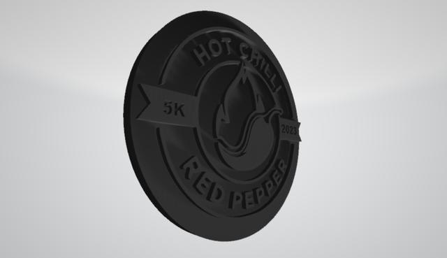 Rotpac Chili Pepper Race Medal Award 3D model thumbnail