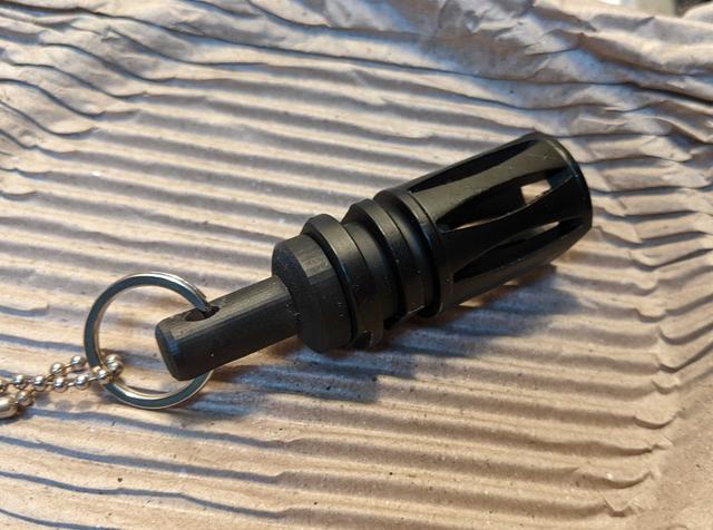 1/2x28 Muzzle Device Keychain Adapter 3D model thumbnail