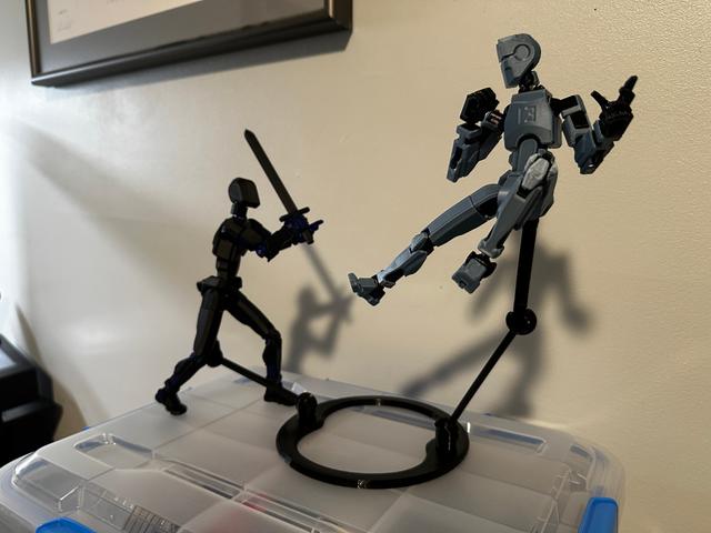 Duel Locking Stand for Dummy 13 3D model thumbnail