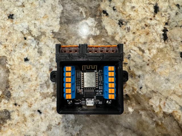 ratgdo 2.5i Enclosure with Wago 221 Lever-Nuts & M3 Self Tapping Support 3D model thumbnail