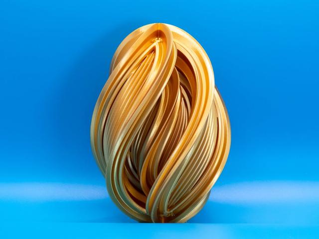 Bold Double Spiral Easter Egg 2026 3D model thumbnail