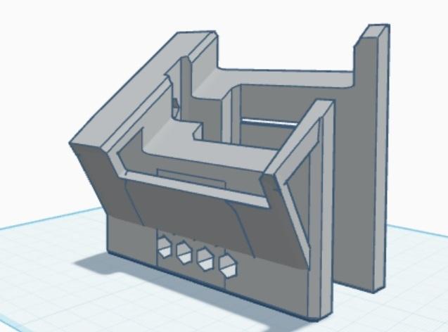Pegboard Weed Eater hedge trimmer holder 3D model thumbnail