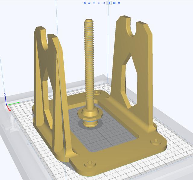 Donor Spool Holder Frame for 2kg+ Spools 3D model thumbnail