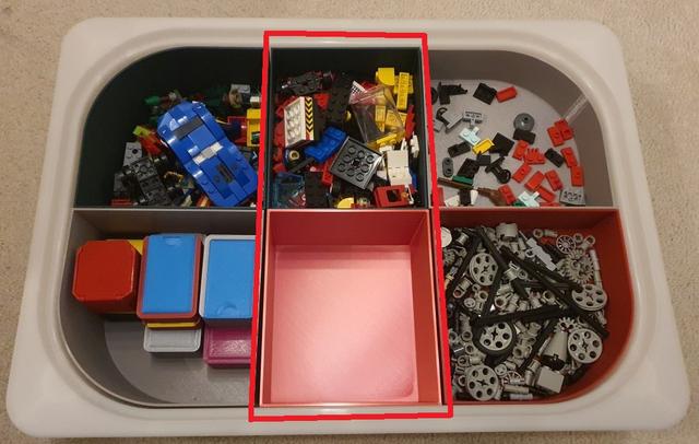 Ikea TROFAST box insert - middle 3D model thumbnail