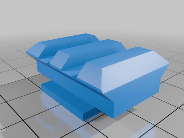 NATO/Picatinny Rail for Hot Shoe / rail NATO pour sabot flash 3D model thumbnail