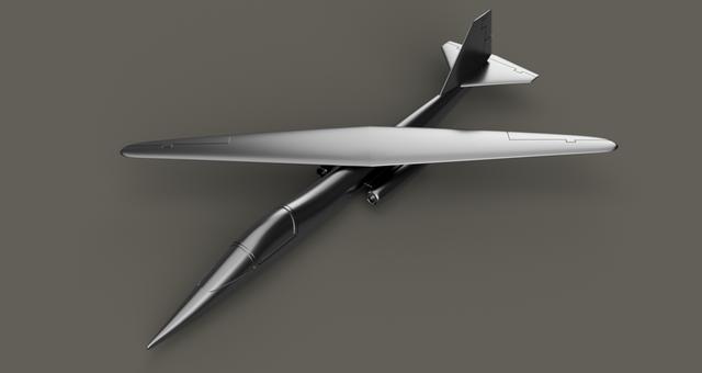 NASA AD-1 3D model thumbnail