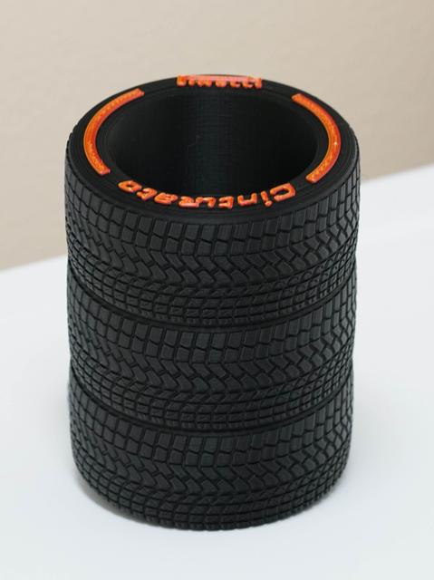 F1 Tires - Large Pencil/Pen Holder 3D model thumbnail