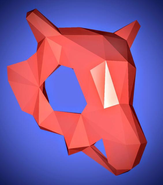 Low Poly Cubone Skull 3D model thumbnail