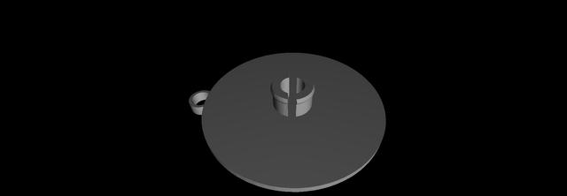 Top with keachain posiibility 3D model thumbnail
