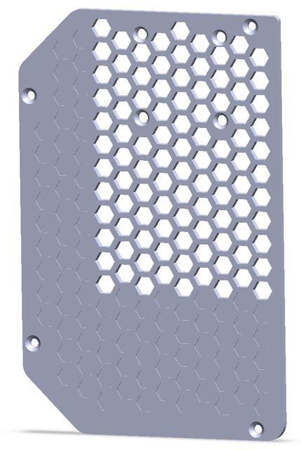 Big Einsy Case Cover Honey Comb with 4010 fan - MAJ 3D model thumbnail