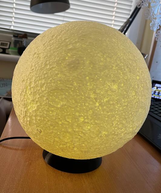 Lithophane Moon Stand 3D model thumbnail