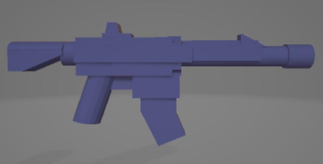 Lego FDM compatible M4 Carbine 3D model thumbnail