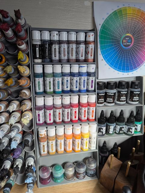 Paint Rack Shelves for Kimera or Pro Acryl Paints 3D model thumbnail