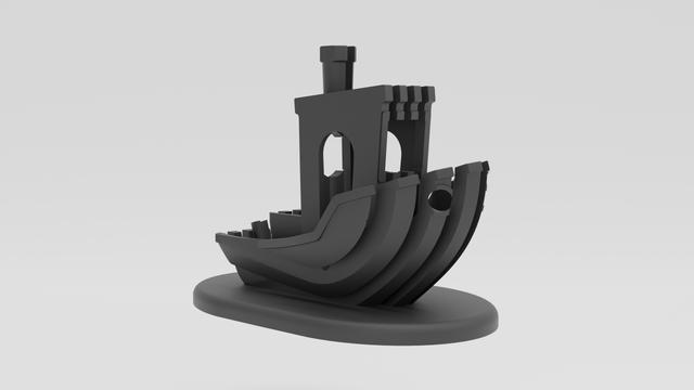 Sliced Benchy + Base 3D model thumbnail