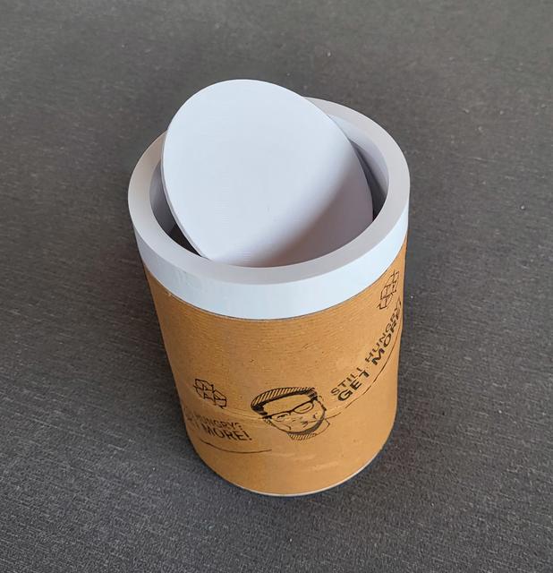 Prusament Screw-Top Container v2: Trash-Can-Lid Enhancement 3D model thumbnail