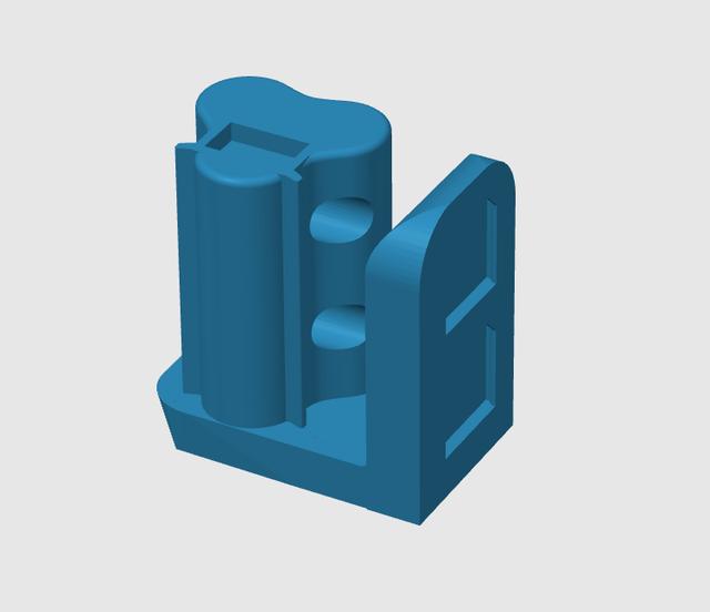 Milwaukee M12 Drill Opengrid Mount 3D model thumbnail