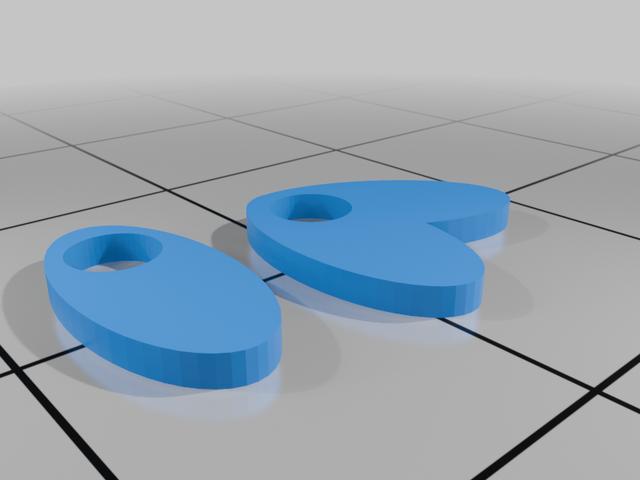 Teaser tails for spoon lures 3D model thumbnail