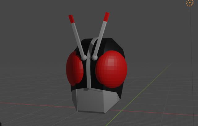 Dummy 13_Kamen Rider (Helmet, Chest, Abdomen, Waist and Metalion) 3D model thumbnail
