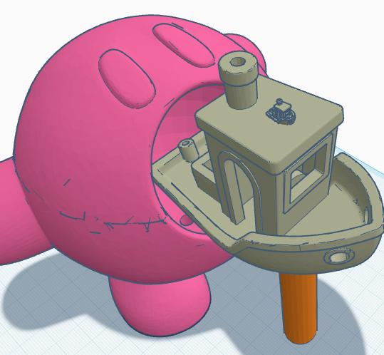 Kirby Eat Benchy :( 3D model thumbnail