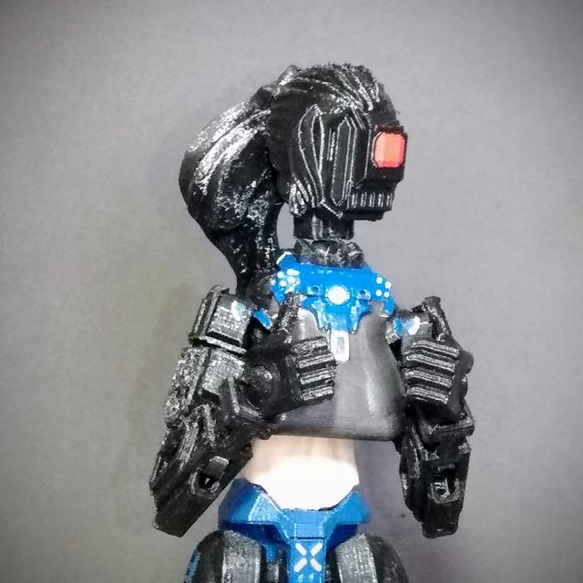 Ponytail Robot Head for Dummy 13 3D model thumbnail