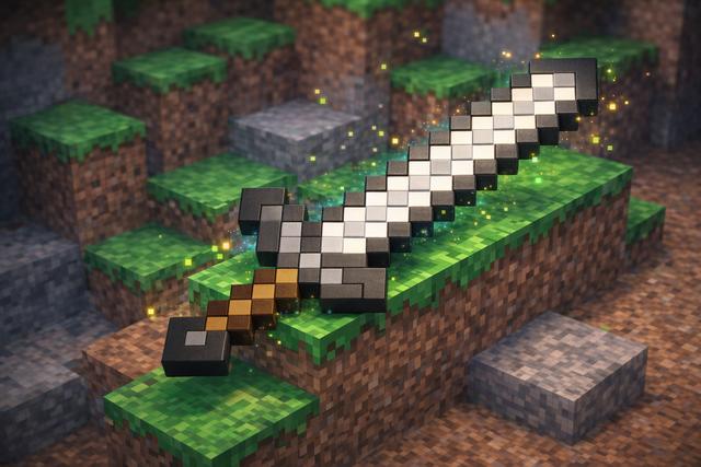 Minecraft-Themed FLEXI SWORD 3D model thumbnail