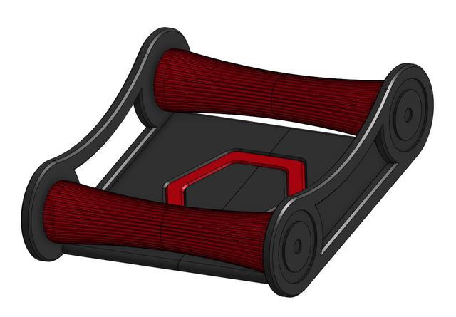 Double roller spool holder 3D model thumbnail