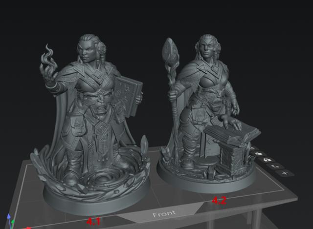 Dwarf Warlock Female 4 3D model thumbnail