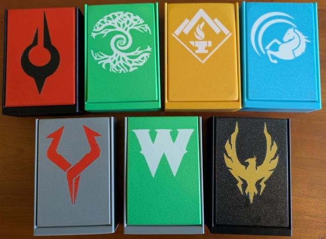 Warcrow Deck Box with Faction lids 3D model thumbnail