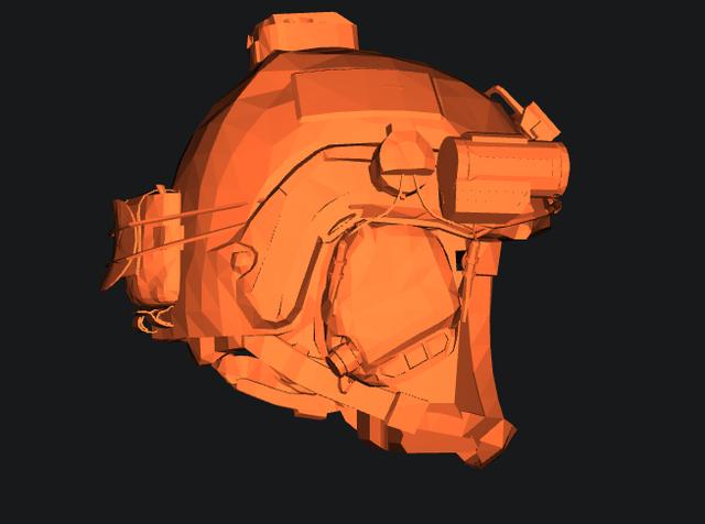 fast tactical helmet dummy 13 3D model thumbnail