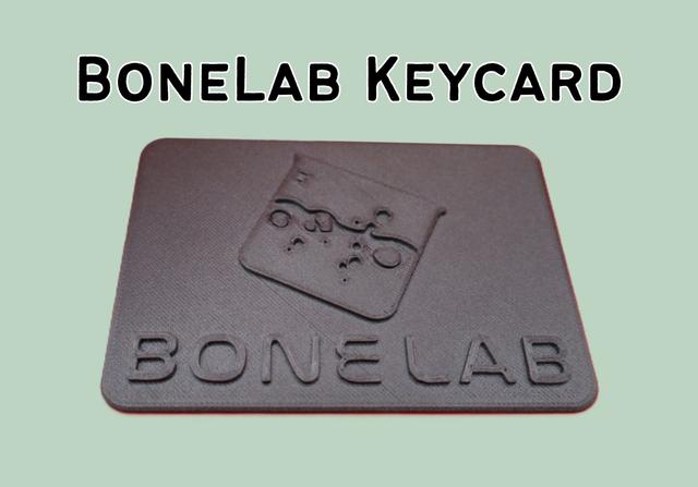 Bone-Lab Logo Key-Card Prop - Print in Place - No Supports 3D model thumbnail
