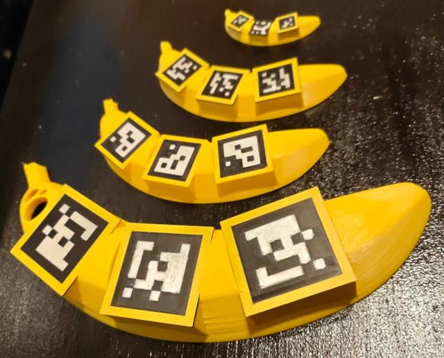 Banana themed ARUCO and April codes, for multicolor 3D model thumbnail
