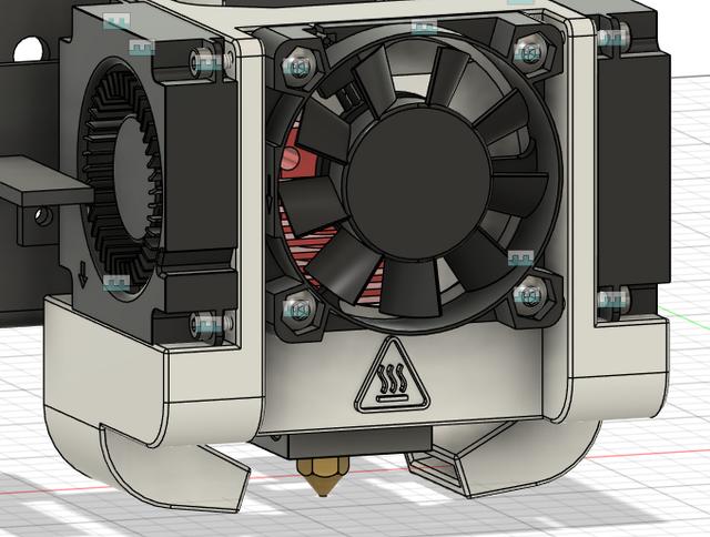 Ender-3 V2 Dual 4010 blower remix 3D model thumbnail