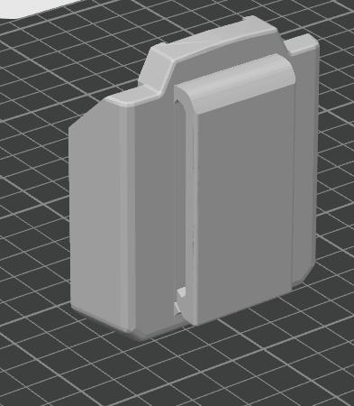Parkside battery holder belt clip 3D model thumbnail