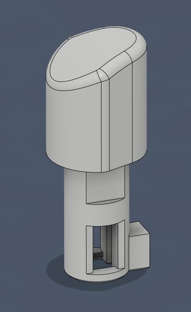 Audi A2 Handbrake Button 3D model thumbnail