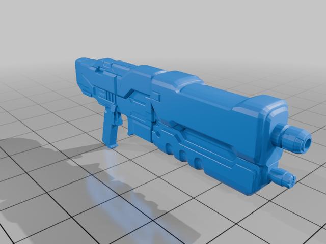 Mass Effect M28 Shotgun - For 144 Scale Gundam  3D model thumbnail