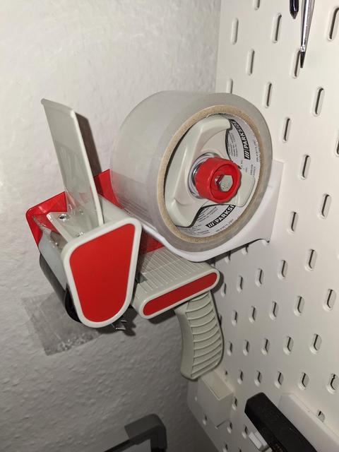 IKEA Skadis/Skådis Tape Gun Holder / Tape Dispenser / Klebebandabroller 3D model thumbnail