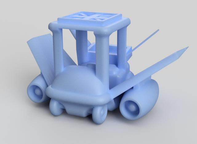 E3D Buggy Plane 3D model thumbnail