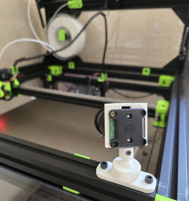 RPI GS&HQ Camera mount on 3030 extrusion 3D model thumbnail