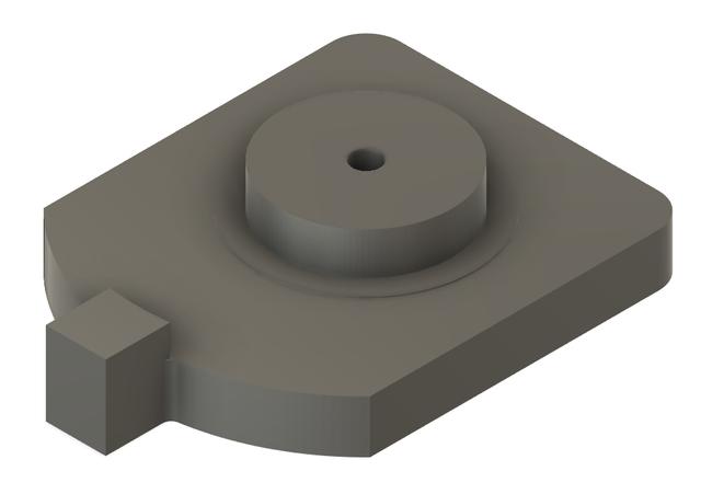 OG star tracker Stationary part with m5 threaded insert and 1/4 threaded insert 3D model thumbnail